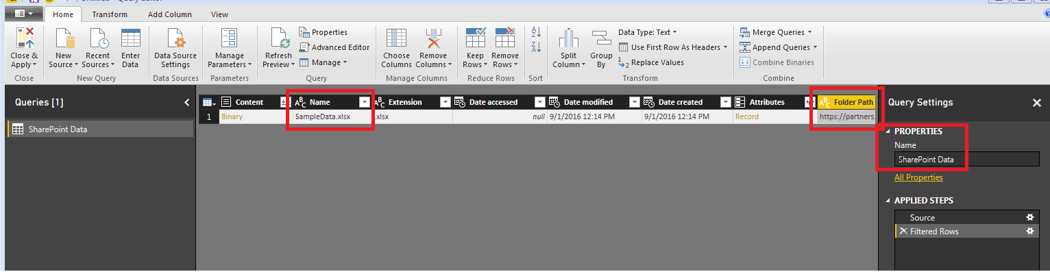 Query Editor View